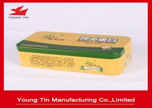 Quality Silver Empty Rectangle Printed Tin Boxes 0.23mm Steel Metal Tinplate Food Packing wholesale