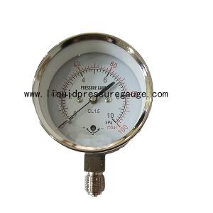 Quality Low Capsule Pressure Vacuum Gauge 600mbar Steel Case Chromed Connection 1/4'' NPT wholesale