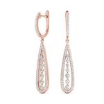 0.75 Carats Lab Created Diamond Hoop Earrings VVS Clarity HPHT Round Cut
