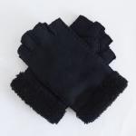 Classical hot sale Australia sheepskin double face fingerless gloves