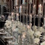 ZT-323H wholesale 1m long base crystal candelabra wedding centerpiece