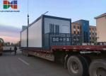 Color - Coated Prefab Container House With Glass Doors / Decorative Fence