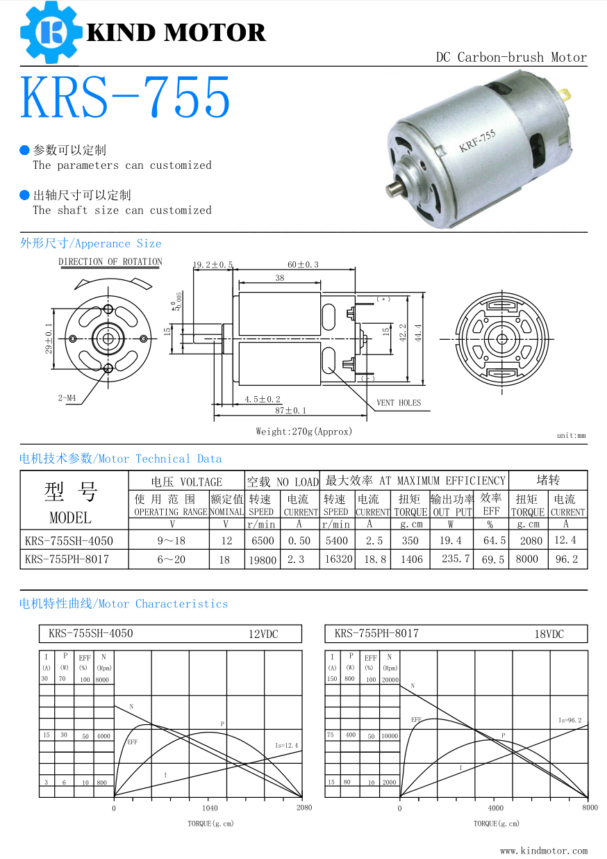 High quality mabuchi 12 v electric 6000 12000 rpm 20 w 40w 60w micro dc motor rs 755 for vacuum cleaner