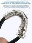 Flexible Cable Gland Metric Nickel-Plated Brass Waterproof IP68 with Spiral Anti