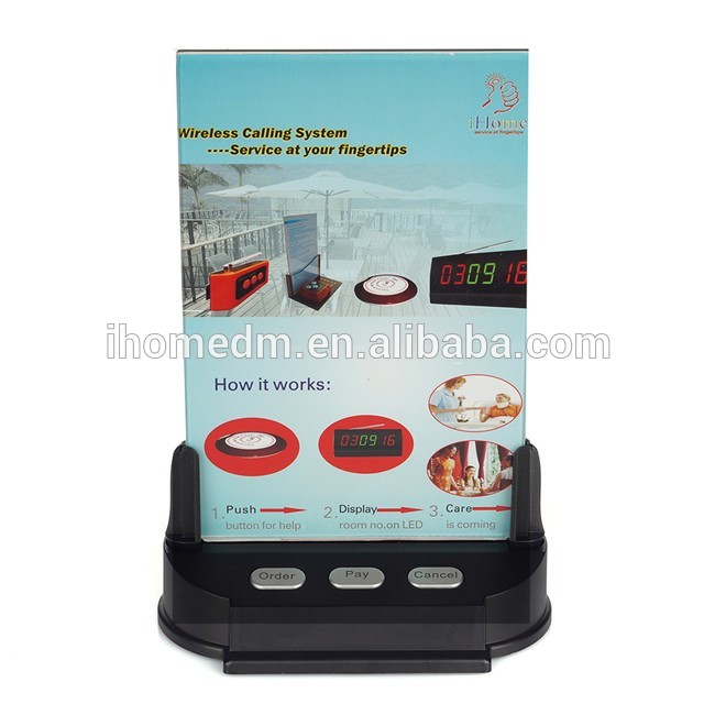 Waiter call beeper with light and watch receiver for star area or night club