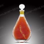 Round Cork Wine Empty Whiskey Glass Bottle High Capacity Transparent Simple