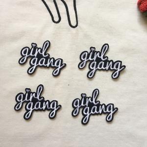 Quality Hot Fix Motif LETTER CARTON Embroidery Applique wholesale