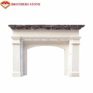 Quality Customized Design Solid Marble Fireplace Surround Flame Resistance wholesale