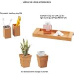 Sustainable Bamboo Bathroom Organizer Storage Unit Custom