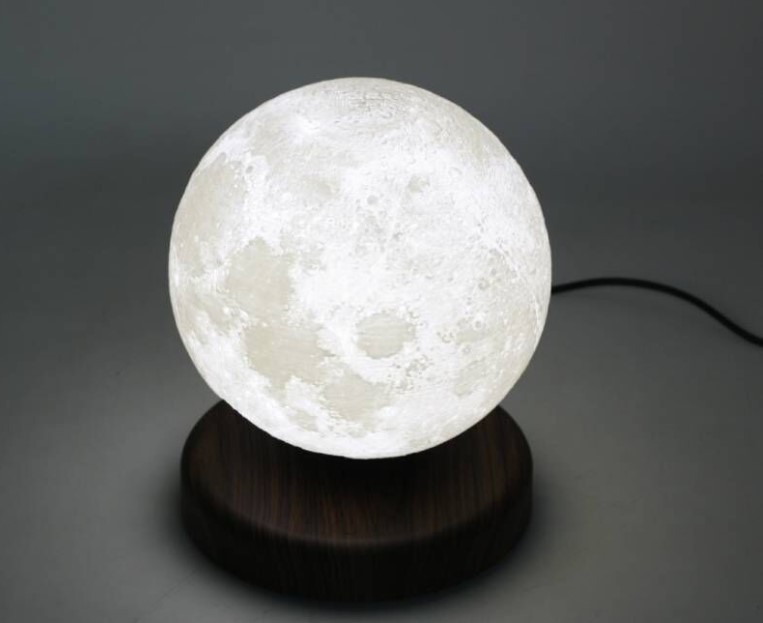 360 rotating round base magnetic levitation floating bottom 5inch moon lamp night lighting for gift christmas