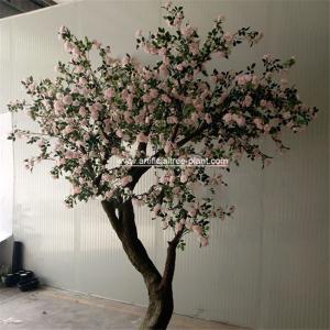 Quality Pink Standard Rose Artificial Flower Tree 2m Height Environmental Protection wholesale