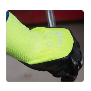 Quality 7 Gauge Terry Brushed Liner Winter Warm Industrial Nitrile Gloves wholesale