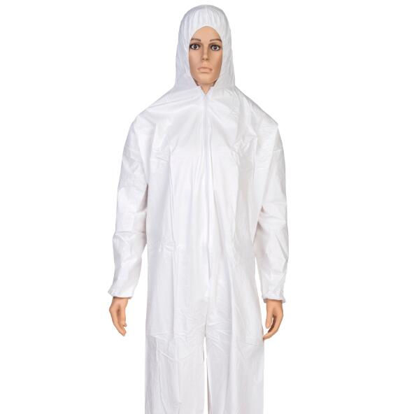 PP+PE Full Body Chemical Suit Flame Resistant Disposable Coveralls