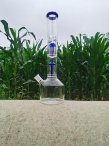 Quality 10 Inch Glass Bongs Beaker Bong 4mm Glass Wall Super Heavy Water Pipes wholesale