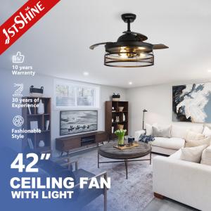 Quality Bedroom ETL 42 Inches Farmhouse Invisible Ceiling Fan With Lights wholesale