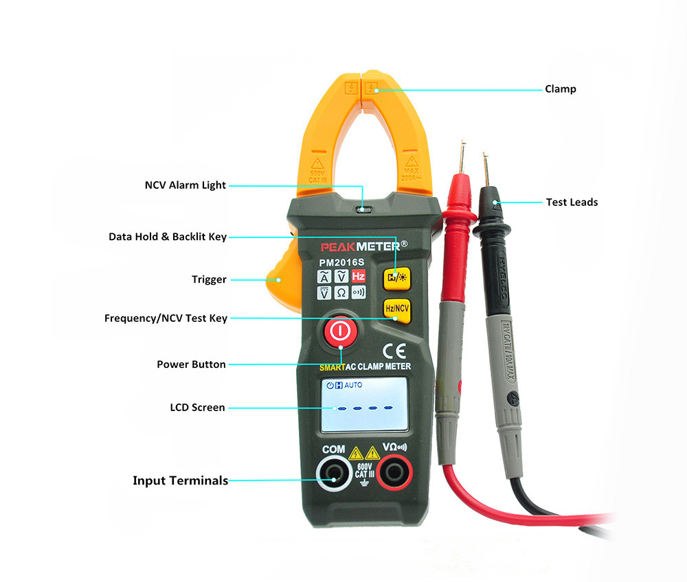 Hand - Held And Mini Size AC Digital Clamp Multimeter For Industrial Use