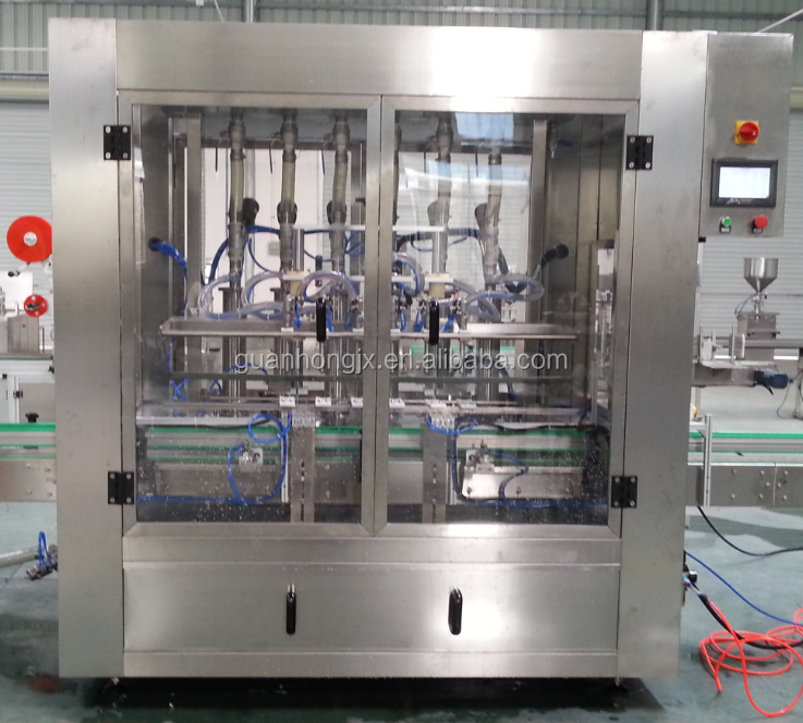 220V 6 Heads Automatic Piston Toilet Cleaner Bottle Filling Machine with Design