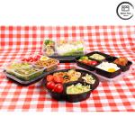 Plastic Takeaway 4 Compartment Take Out Containers For Restaurants