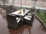 Rattan Garden Dining Sets , Washable Resin Wicker Patio Furniture