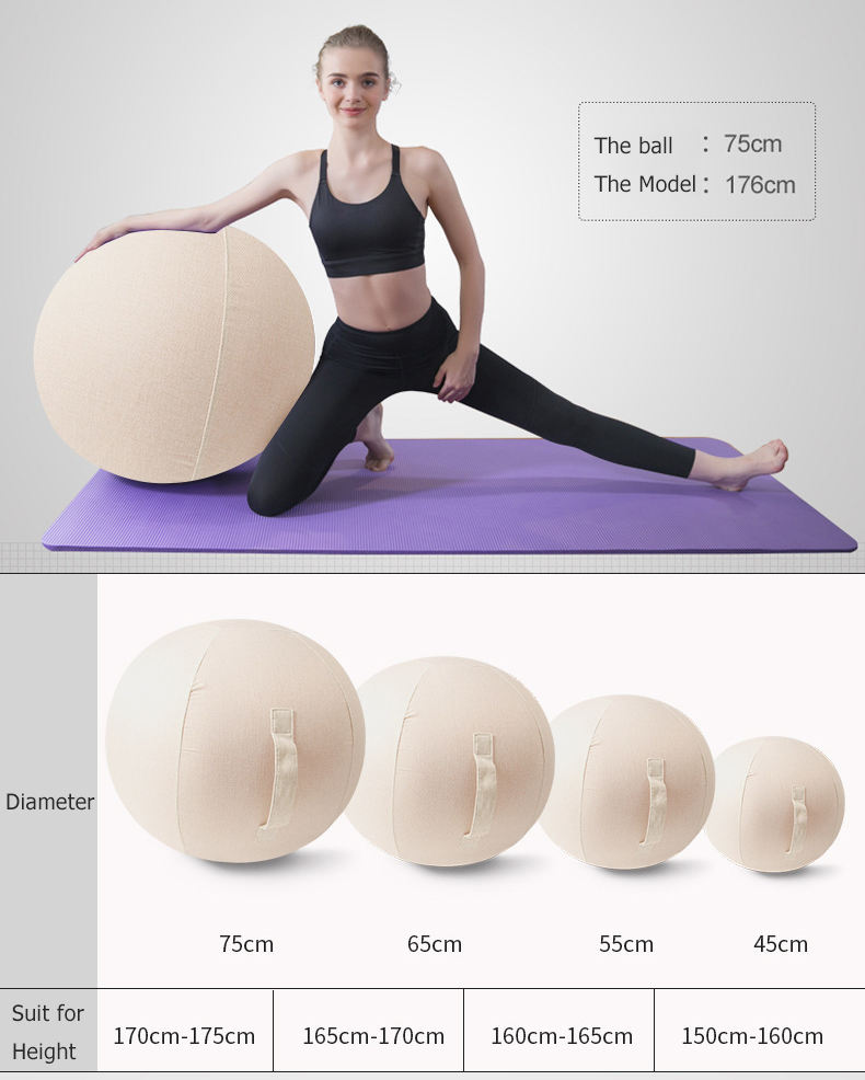 Improve Your Office Fitness with 55cm Yoga Ball Cover Exercise Inflatable Pvc Ball