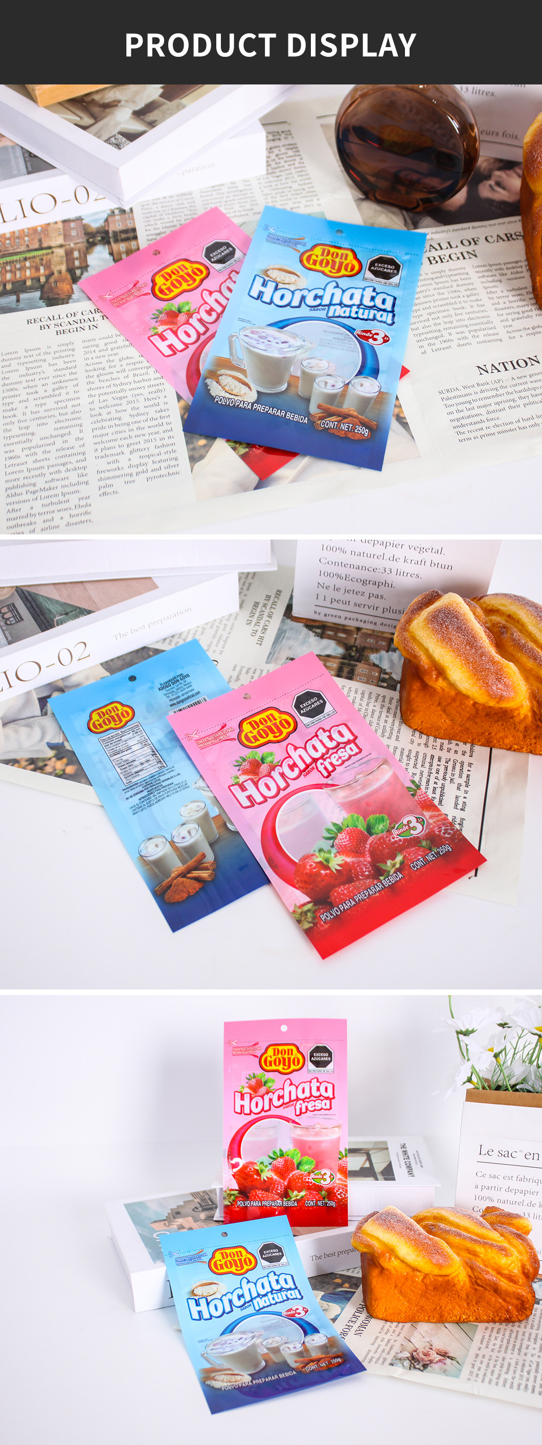 10 Colors Gravure Printing Jelly Bean Roll Film Food Packaging Bag Jelly Bean Packing Bag