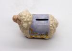 Strong Dolomite Ceramic Sheep Bank , Ceramic Coin Bank Figurine Farmhouse