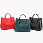 32x15x24cm Ostrich Leather Ladies Tote Handbag