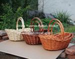 wicker food basket with handle bread basket