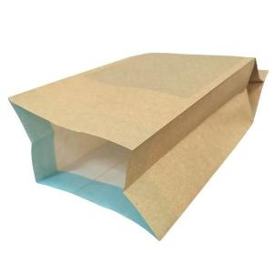 Quality Food Grade Plain Kraft Paper Popcorn Bag 100Mic Greaseproof Sandwich Bags wholesale