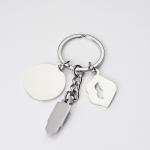 Stylish Key Ring Sublimation Blank Couple Keychain With Lipstick Lips Heart For