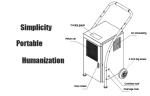 90L/D Hand Push Big Wheel Portable Industrial Dehumidifier