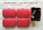Elegant Hard Box Satin Clutch Bag Black Velvet Lining For Prom And Wedding