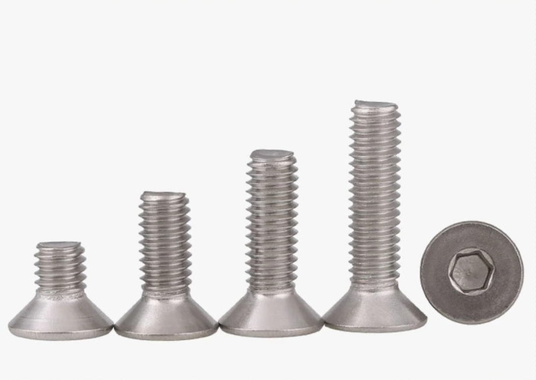 Metric M6 Stainless Steel Flat Countersunk Self-Tapping Screw With Hexagon Socket Head