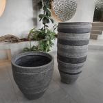 Tall Large Resin FRP Fiberglass Flower Pots Logo Customized