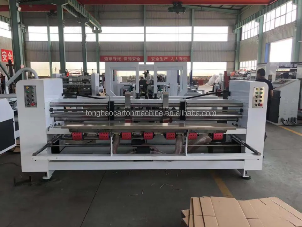 Corrugated Cardboard Folding Gluing and Stitching Machine Paper Cardboard Box Gluing Equipment