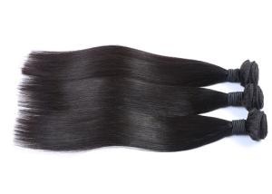 Quality Black Straight 100 Percent Human Hair Bulk Natural Luster With Smooth Feeling wholesale
