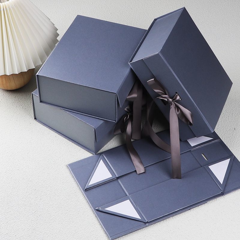 Custom Logo Printing Cardboard Wig Hair Packaging Magnetic Box, China Manufacturer Wholesale Paper Gift Box with Ribbon