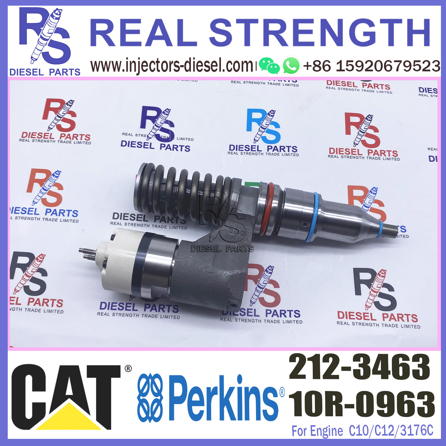 Diesel Engine Fuel Injector Excavator Accessories Diesel Motor Parts 2123463 212-3463 for Caterpillar CAT 3176C 345B II