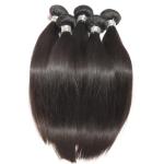 Straight Virgin Human Hair Bundles Peruvian Hair Extension Full Cuticle No Acid