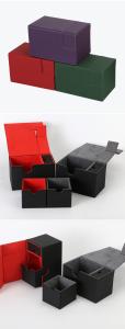 Quality Shockproof Deck Card Box Divider PU Leather Deck Case Medium Size wholesale