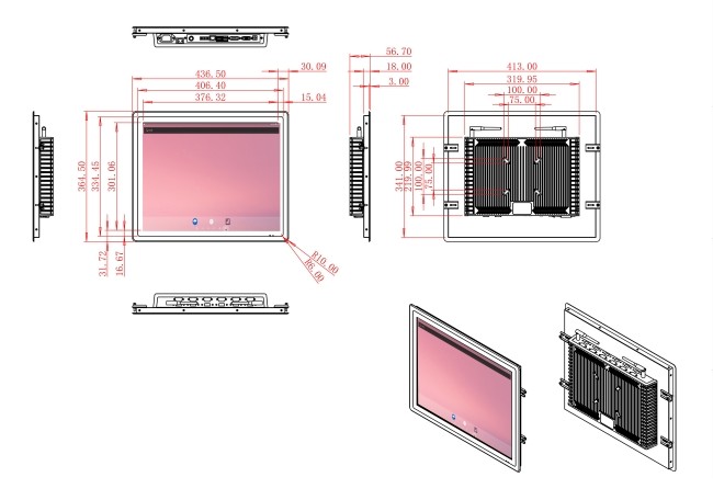 19-Inch High-Performance Android Display for Medical Applications and Smart Interfaces