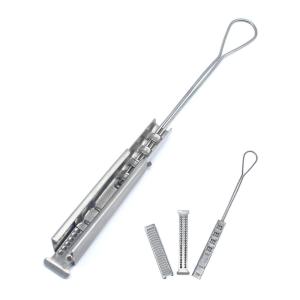 Quality Large Stainless Steel Fiber Optic Drop Wire Tension Clamps FTTH wholesale