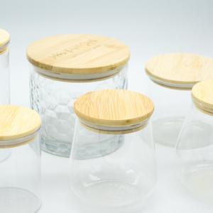 Quality 250ml - 1500ml Bamboo Lid Glass Container Storage Jars Eco Friendly wholesale