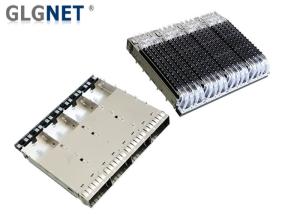 Quality Durable Heat Sink SFP Cage Assembly 3 Port Without Integrated SFP Connector wholesale