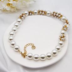 Quality Pearl Moissanite Fashion Jewelry Necklaces Round Hoop Shape For Women wholesale