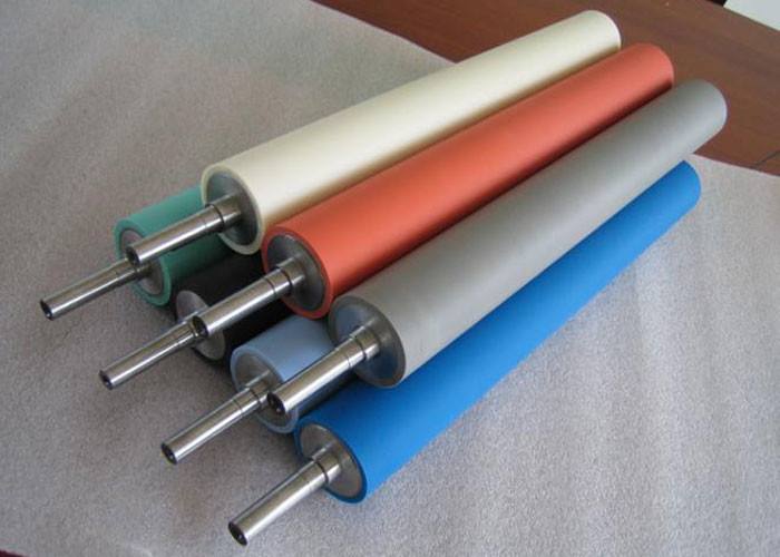 PU / Rubber Coated Conveyor Drive Roller , Anti Static Industrial Conveyor Rollers