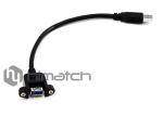 0.2m Length Micro USB Female To Female Extension Cable For Wall Plate
