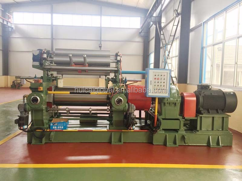 XK-400 Raw Rubber Mixing Mill Rubber Two Roll Mill Open Mixer with 55kW Electric Motor