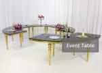 Round Mirrored 340X80X75CM Outside Wedding Table For Wedding