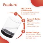 19oz 100 Caliber 500ml Plastic Wide Mouth Jars For Spices Food